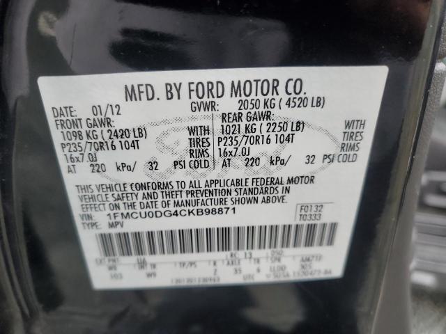 Photo 11 VIN: 1FMCU0DG4CKB98871 - FORD ESCAPE 