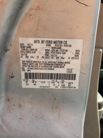 Photo 9 VIN: 1FMCU0DG4CKC35904 - FORD ESCAPE XLT 