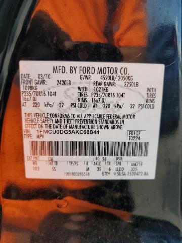 Photo 12 VIN: 1FMCU0DG5AKC68844 - FORD ESCAPE XLT 