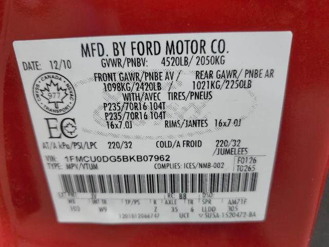 Photo 13 VIN: 1FMCU0DG5BKB07962 - FORD ESCAPE 