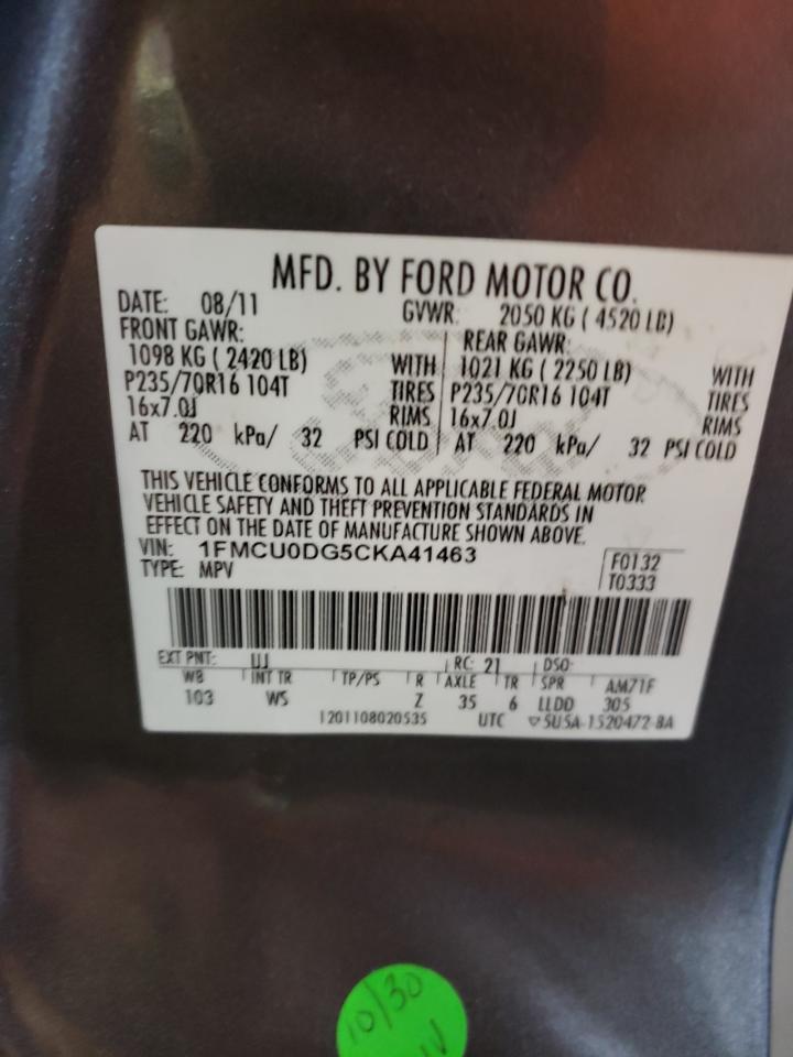 Photo 12 VIN: 1FMCU0DG5CKA41463 - FORD ESCAPE 