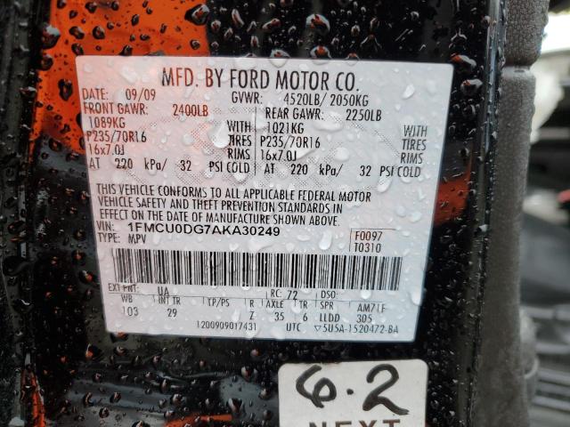 Photo 13 VIN: 1FMCU0DG7AKA30249 - FORD ESCAPE XLT 