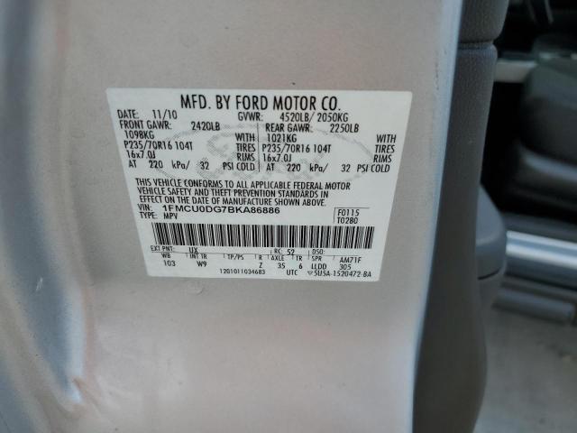 Photo 12 VIN: 1FMCU0DG7BKA86886 - FORD ESCAPE XLT 