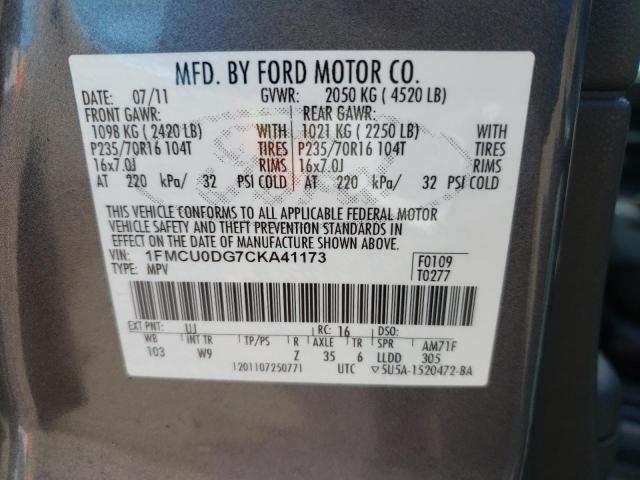 Photo 12 VIN: 1FMCU0DG7CKA41173 - FORD ESCAPE 