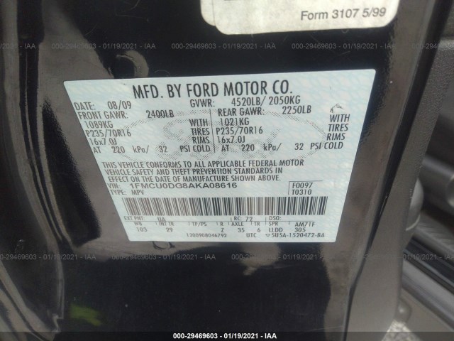 Photo 8 VIN: 1FMCU0DG8AKA08616 - FORD ESCAPE XLT 