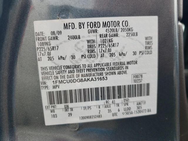 Photo 12 VIN: 1FMCU0DG8AKA31653 - FORD ESCAPE 