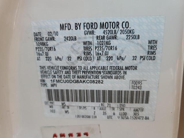 Photo 13 VIN: 1FMCU0DG8AKC08282 - FORD ESCAPE XLT 