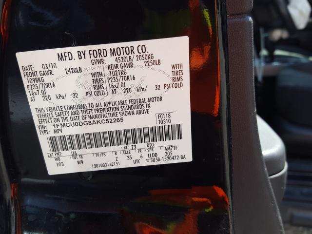 Photo 9 VIN: 1FMCU0DG8AKC52265 - FORD ESCAPE XLT 