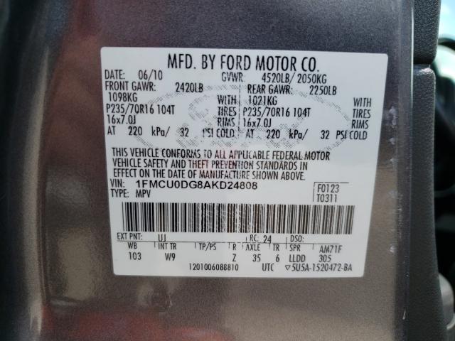 Photo 9 VIN: 1FMCU0DG8AKD24808 - FORD ESCAPE XLT 