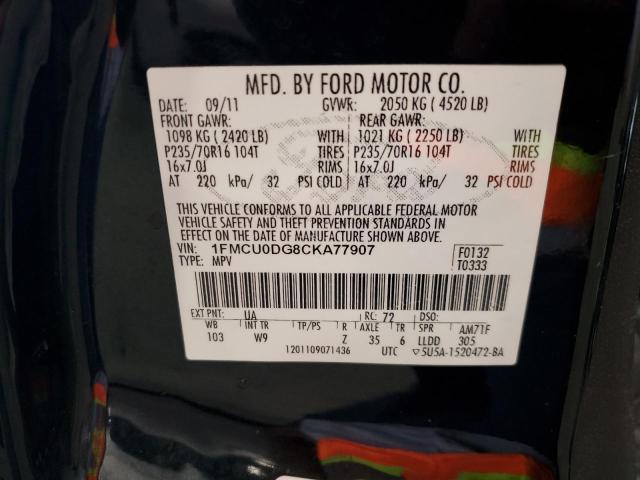 Photo 12 VIN: 1FMCU0DG8CKA77907 - FORD ESCAPE XLT 