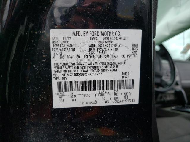 Photo 9 VIN: 1FMCU0DG8CKC38711 - FORD ESCAPE XLT 