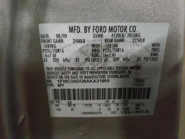 Photo 12 VIN: 1FMCU0DG9AKA31869 - FORD ESCAPE XLT 