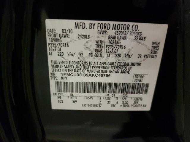 Photo 9 VIN: 1FMCU0DG9AKC46796 - FORD ESCAPE XLT 