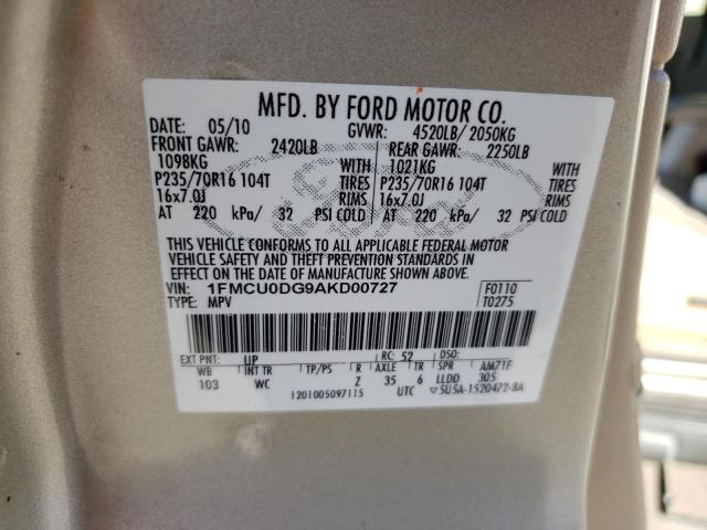 Photo 9 VIN: 1FMCU0DG9AKD00727 - FORD ESCAPE XLT 