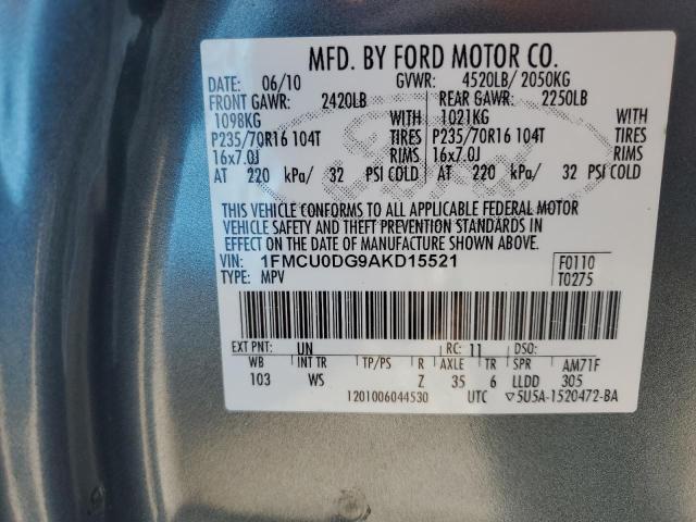 Photo 11 VIN: 1FMCU0DG9AKD15521 - FORD ESCAPE 