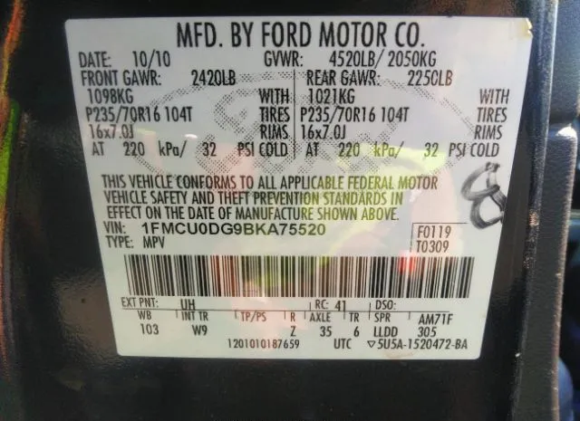 Photo 8 VIN: 1FMCU0DG9BKA75520 - FORD ESCAPE 