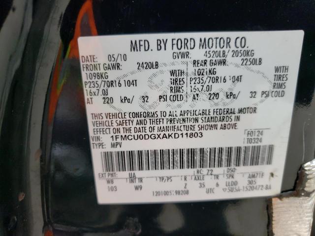 Photo 11 VIN: 1FMCU0DGXAKD11803 - FORD ESCAPE XLT 