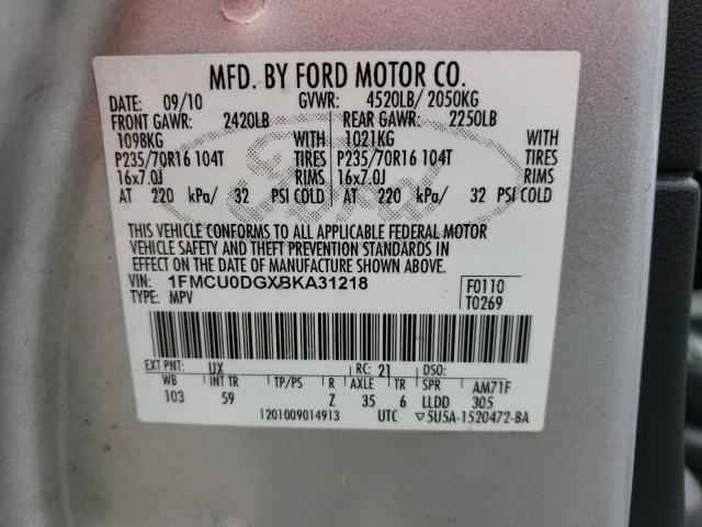 Photo 12 VIN: 1FMCU0DGXBKA31218 - FORD ESCAPE XLT 