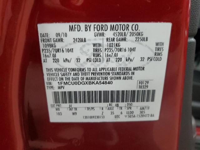 Photo 13 VIN: 1FMCU0DGXBKA54840 - FORD ESCAPE XLT 