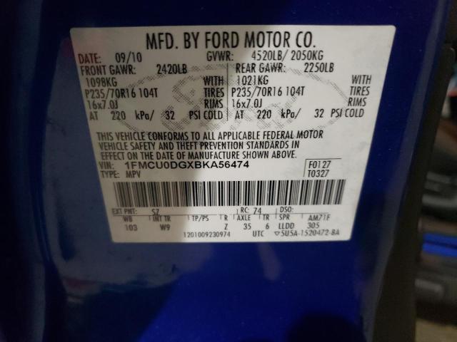 Photo 11 VIN: 1FMCU0DGXBKA56474 - FORD ESCAPE XLT 