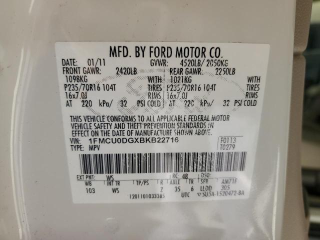 Photo 13 VIN: 1FMCU0DGXBKB22716 - FORD ESCAPE XLT 