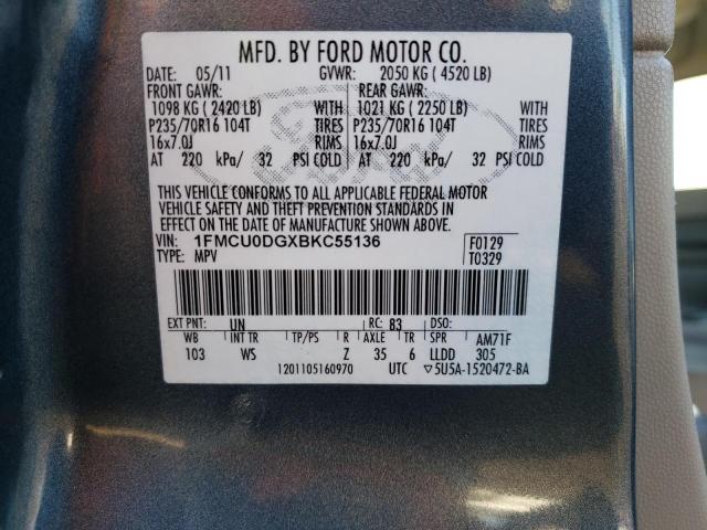 Photo 12 VIN: 1FMCU0DGXBKC55136 - FORD ESCAPE 