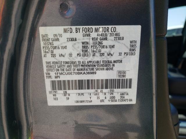 Photo 9 VIN: 1FMCU0E70BKA36989 - FORD ESCAPE LIM 