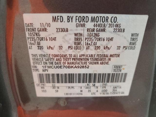 Photo 12 VIN: 1FMCU0E70BKA92852 - FORD ESCAPE 