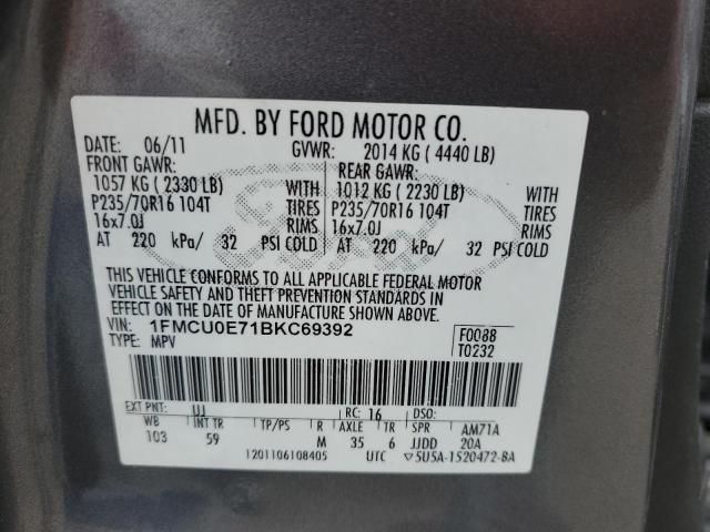 Photo 12 VIN: 1FMCU0E71BKC69392 - FORD ESCAPE LIM 