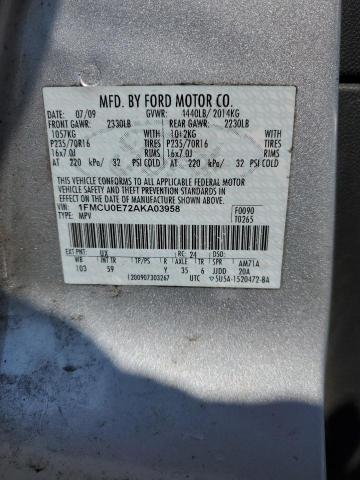 Photo 12 VIN: 1FMCU0E72AKA03958 - FORD ESCAPE LIM 