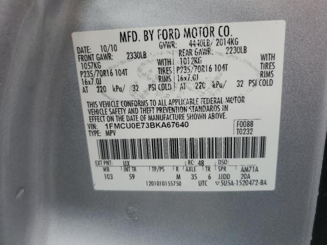 Photo 12 VIN: 1FMCU0E73BKA67640 - FORD ESCAPE LIM 