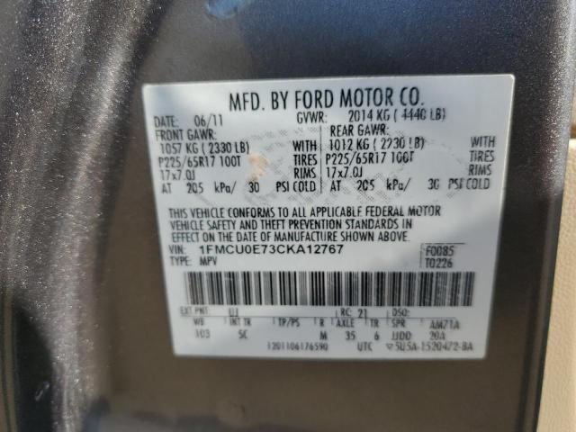 Photo 11 VIN: 1FMCU0E73CKA12767 - FORD ESCAPE 