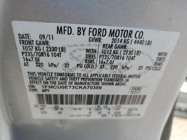 Photo 12 VIN: 1FMCU0E73CKA70359 - FORD ESCAPE 