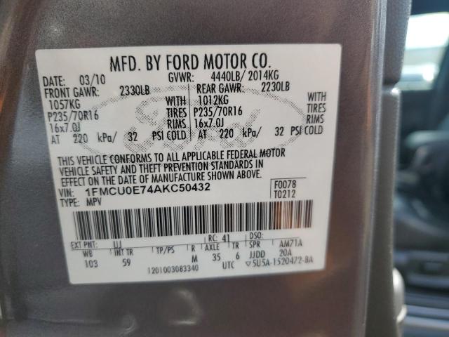 Photo 11 VIN: 1FMCU0E74AKC50432 - FORD ESCAPE LIM 