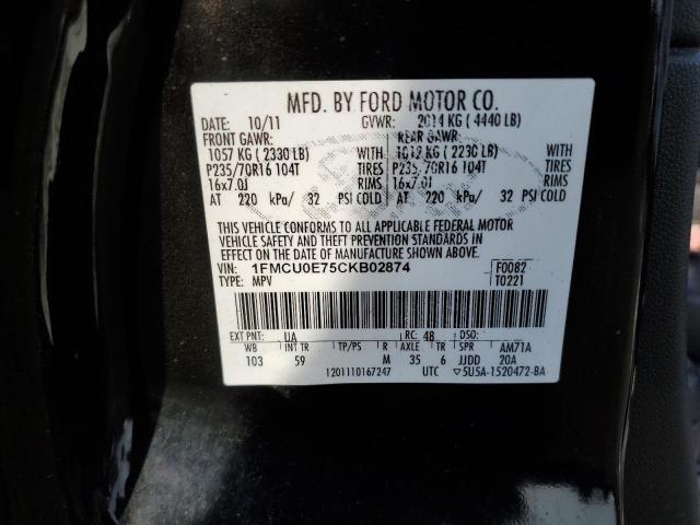 Photo 12 VIN: 1FMCU0E75CKB02874 - FORD ESCAPE LIM 