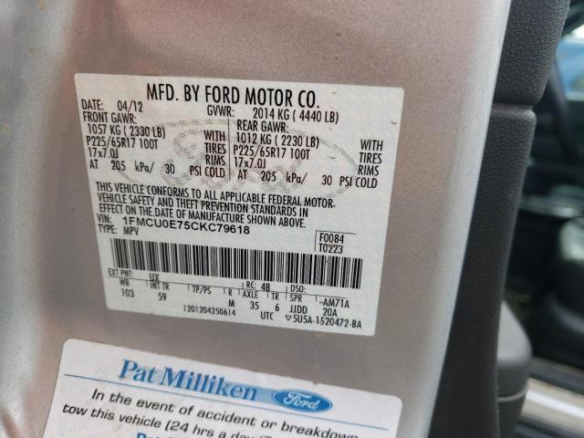 Photo 12 VIN: 1FMCU0E75CKC79618 - FORD ESCAPE LIM 