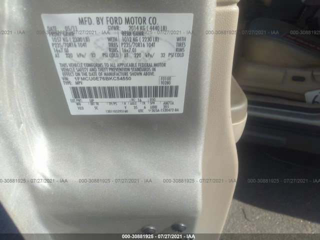 Photo 8 VIN: 1FMCU0E76BKC54550 - FORD ESCAPE 