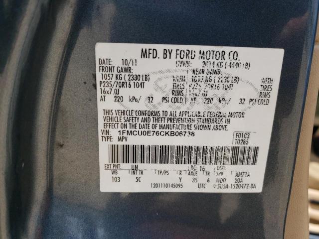 Photo 12 VIN: 1FMCU0E76CKB06738 - FORD ESCAPE LIM 