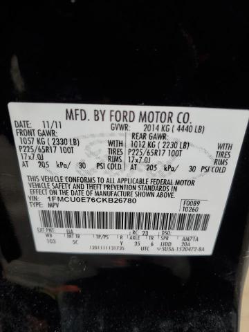 Photo 12 VIN: 1FMCU0E76CKB26780 - FORD ESCAPE 