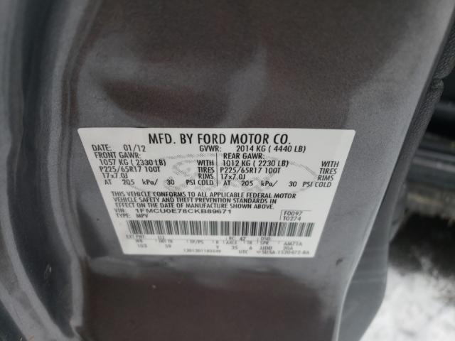 Photo 9 VIN: 1FMCU0E78CKB89671 - FORD ESCAPE LIM 