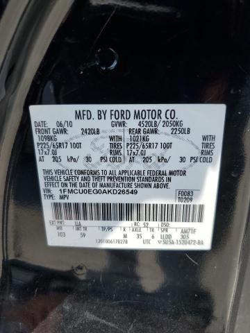 Photo 12 VIN: 1FMCU0EG0AKD26549 - FORD ESCAPE LIM 