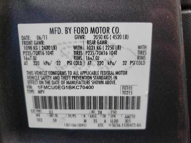 Photo 9 VIN: 1FMCU0EG1BKC70400 - FORD ESCAPE LIM 