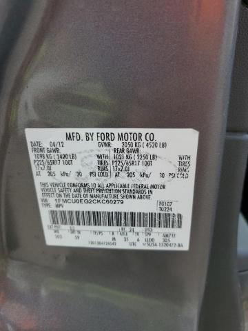 Photo 12 VIN: 1FMCU0EG2CKC60279 - FORD ESCAPE 