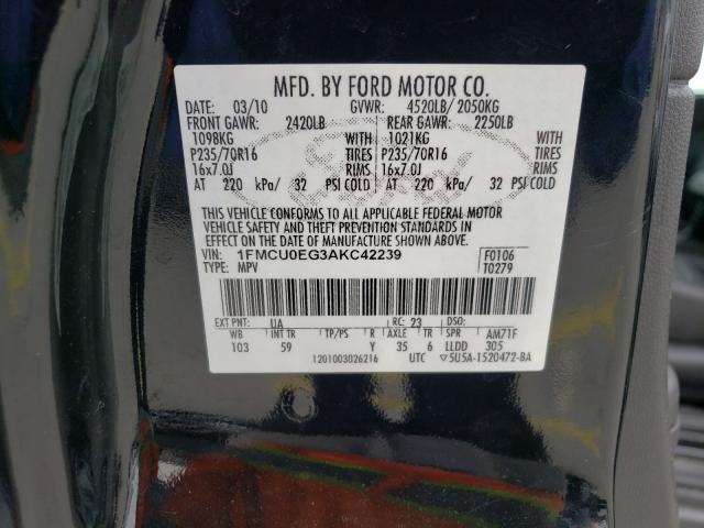 Photo 9 VIN: 1FMCU0EG3AKC42239 - FORD ESCAPE LIM 