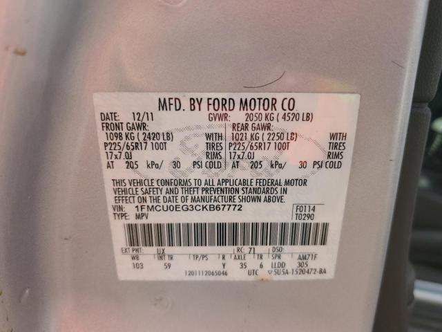 Photo 11 VIN: 1FMCU0EG3CKB67772 - FORD ESCAPE 