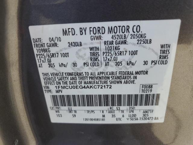 Photo 12 VIN: 1FMCU0EG4AKC72172 - FORD ESCAPE LIM 