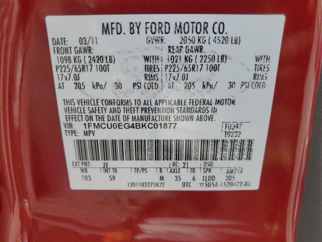 Photo 12 VIN: 1FMCU0EG4BKC01877 - FORD ESCAPE 