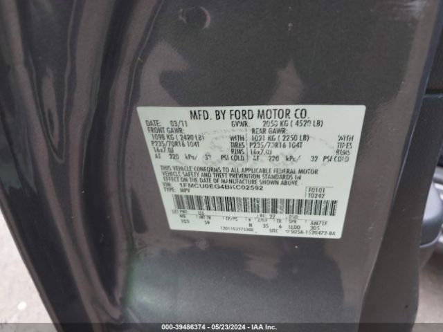 Photo 8 VIN: 1FMCU0EG4BKC02592 - FORD ESCAPE 