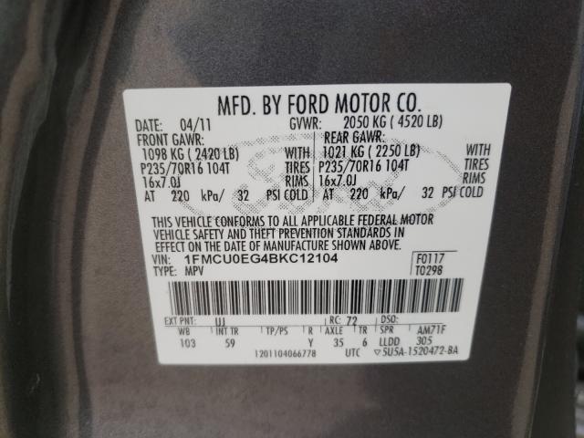 Photo 9 VIN: 1FMCU0EG4BKC12104 - FORD ESCAPE LIM 