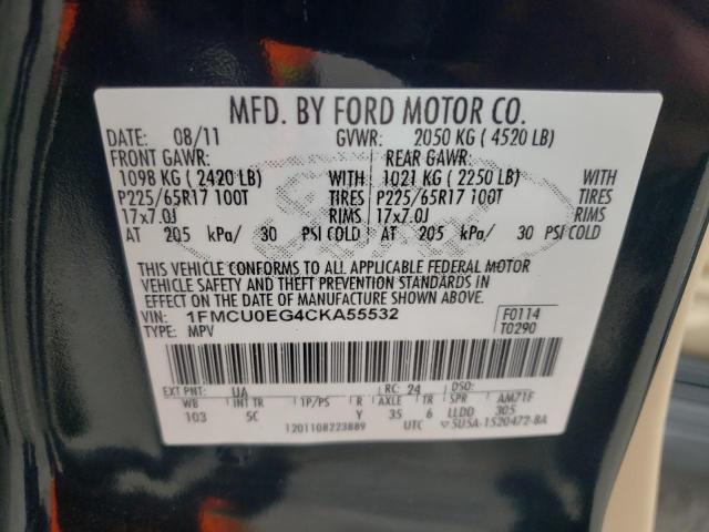 Photo 12 VIN: 1FMCU0EG4CKA55532 - FORD ESCAPE 